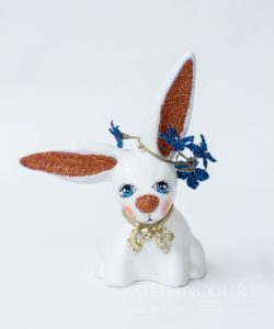 One of a kind Chalkware Spring Floppy Eared Bunny