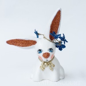 One of a kind Chalkware Spring Floppy Eared Bunny