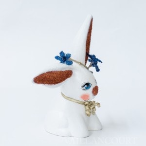 One of a kind Chalkware Spring Floppy Eared Bunny