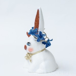 One of a kind Chalkware Spring Floppy Eared Bunny