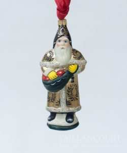 Williamsburg Inn Santa Ornament With Gold Coat