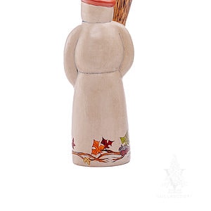 Fall Foliage Snowman with Birch Tree Broom