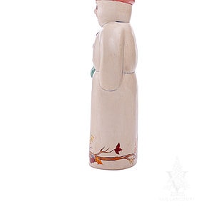 Fall Foliage Snowman with Birch Tree Broom