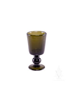 Dark Green Glass Goblet