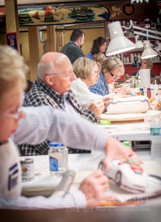 One group of collectors participating in this year's Painting Workshop at Collector's Weekend 2017.