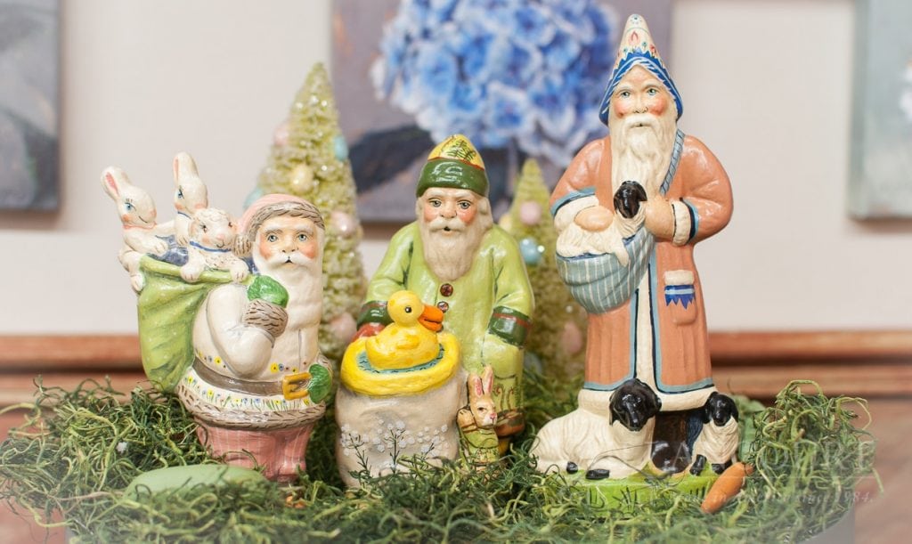 Spring Chalkware Collection, Santa for the Season by Vaillancourt Folk Art