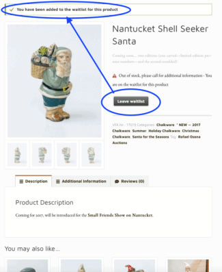 Joining a product's Wait List ensures that you'll be notified the moment a piece is back in stock.