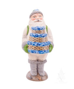 Nantucket Santa With Stacked Baskets of Hydrangeas