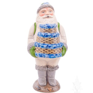 Nantucket Santa With Stacked Baskets of Hydrangeas