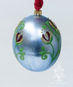 Jingle Balls™ Pearlized Santa in Red Holding Swag of Ornaments