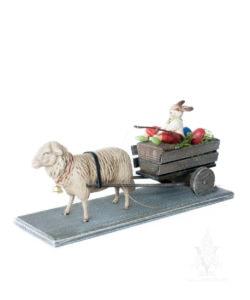 MAROLIN Easter Cart with Sheep and Fishing Rabbit