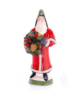 Grand Colonial Santa with Pineapple And Fruit Wreath