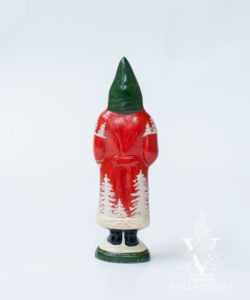 Red Forest Santa with Kissing Ball