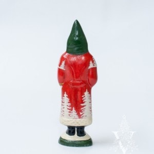 Red Forest Santa with Kissing Ball