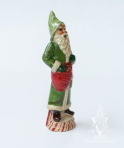 Green Father Christmas with Holly One of a Kind