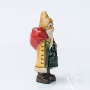 Yellow Father Christmas with Lantern One of a Kind