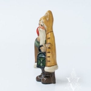 Yellow Father Christmas with Lantern One of a Kind