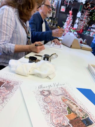 A special Zentangle created by Rick Roberts and Maria Thomas during Collector's Weekend 2019.