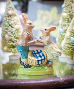 Dancing Rabbits Around Basket