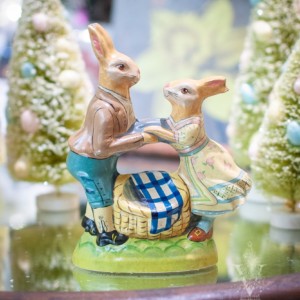 Dancing Rabbits Around Basket