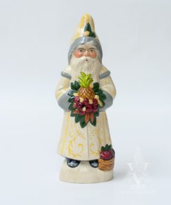 Colonial Santa with Pineapple in White