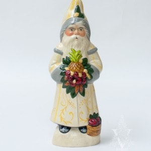 Colonial Santa with Pineapple in White