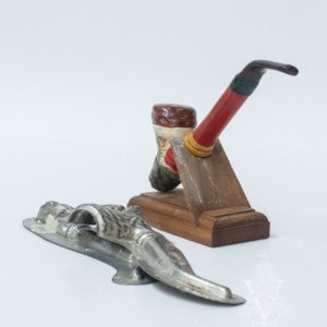 Father Christmas Pipe with Wooden Stand (Original with Mould)