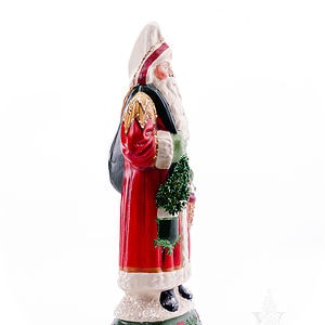 Ornate European Father Christmas with Sack and Tree