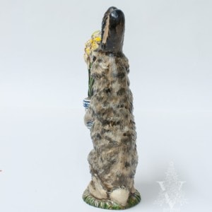 Colonial Brown Rabbit with Delft Flower Pot