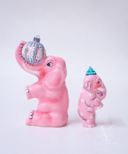 Pink Elephant with Ornament