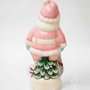 1950's Pink Santa with Shiny Brite Ornaments