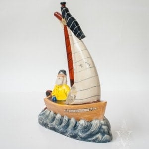 Nautical Fisherman Santa in Sailing Boat
