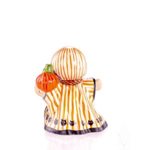 Mini Striped Ghost with Pumpkin