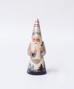 Wizardly Santa in Grey with Forest Scene