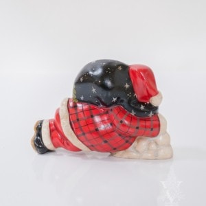31st Starlight Santa: Laying Santa In Plaid With Bells