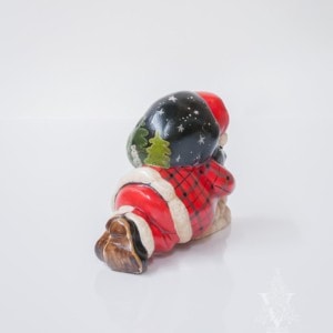 31st Starlight Santa: Laying Santa In Plaid With Bells