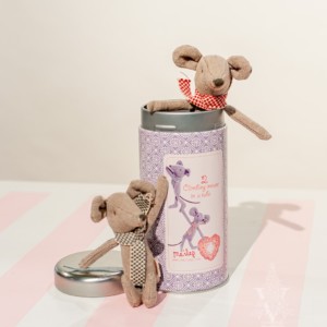 Two Climbing Mice In Tin