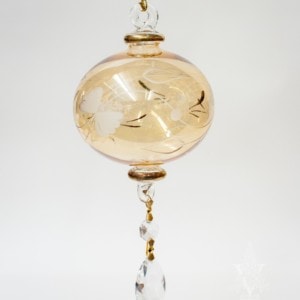 Round Etched With Droplet