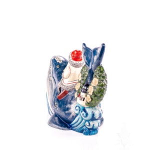 Nautical Santa Riding Nantucket Whale