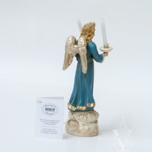 MAROLIN Blue Angel Holding Candle Sticks