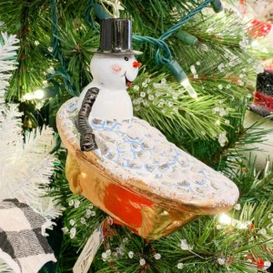 Bubblebath Snowman Ornament