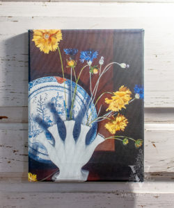 Flowers in Five Finger Vase Print