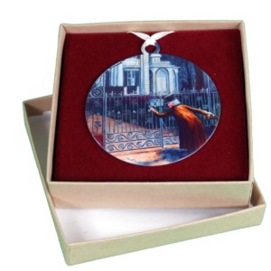 "Ebenezer at the Gate" Flat Ornament