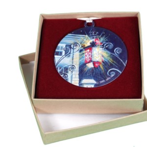 "Ebenezer at the Gate" Flat Ornament