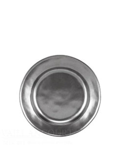 Pewter Stoneware Round Dessert