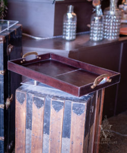 Rectangular Leather Butler's Tray (Large)
