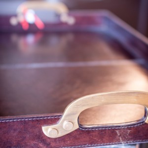 Rectangular Leather Butler's Tray (Large)