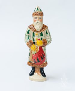 White Father Christmas in Pine Tree Coat