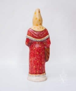 Red & Gold Window Display Father Christmas