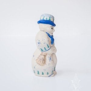 snowman with snowflakes